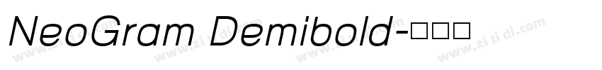 NeoGram Demibold字体转换